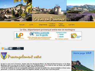 Aperçu visuel du site http://www.le-var-en-provence.com