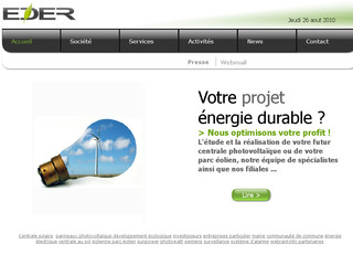 Aperçu visuel du site http://www.eder.fr