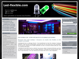 Aperçu visuel du site http://www.led-flexible.com/