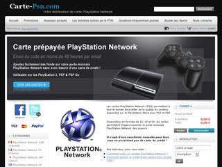 Acheter carte playstation network en ligne - Carte-psn.com