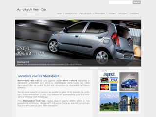 Aperçu visuel du site http://www.marrakechrentcar.com