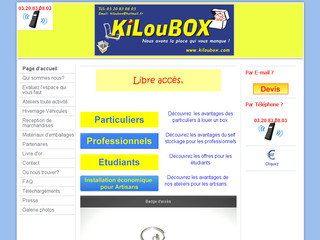 Aperçu visuel du site http://www.kiloubox.com