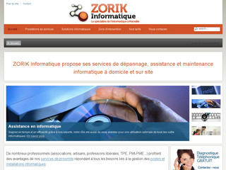 Aperçu visuel du site http://www.zorikinformatique.fr