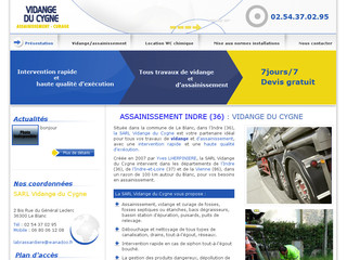 Aperçu visuel du site http://www.vidange-du-cygne.com