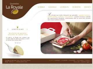 Aperçu visuel du site http://www.quenelleslaroyale.com/