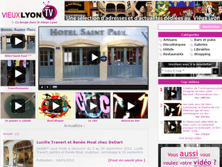 Aperçu visuel du site http://www.vieuxlyon.tv