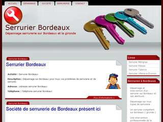 Aperçu visuel du site http://www.serrurier-bordeaux.fr
