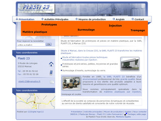 Aperçu visuel du site http://www.plasti23.com