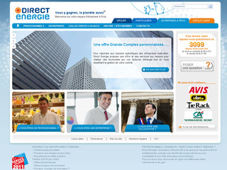 Aperçu visuel du site http://entreprises.direct-energie.com/
