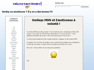 Aperçu visuel du site http://www.smiley-emoticones.com