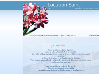 Aperçu visuel du site http://www.location-villa-saint-cyprien.fr/