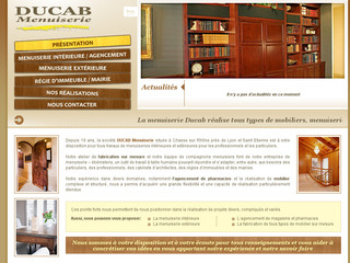 Aperçu visuel du site http://www.ducab-menuiserie.com/