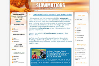 Aperçu visuel du site http://www.slowmotions.net