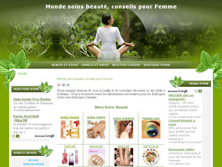 Aperçu visuel du site http://www.mondefemme.com/