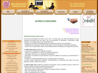 Aperçu visuel du site http://www.pret-a-taux-zero.net