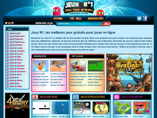 Aperçu visuel du site http://www.jeux-n1.com