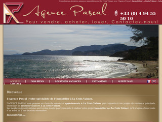 Aperçu visuel du site http://www.agence-pascal.com