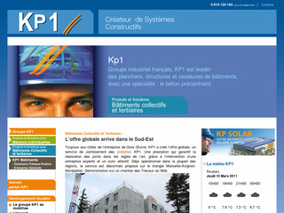 Aperçu visuel du site http://www.kp1.fr/
