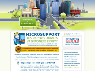 Aperçu visuel du site http://www.microsupport.fr