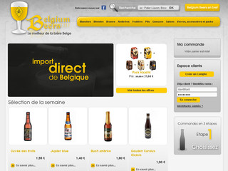 Aperçu visuel du site http://www.belgium-beers.fr