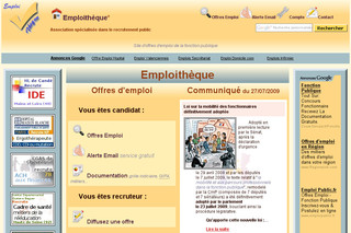 Aperçu visuel du site http://www.emploitheque.org