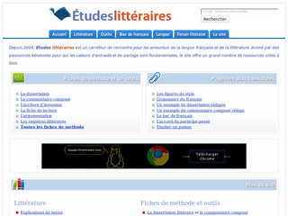 Études littéraires - Entraide scolaire - Etudes-litteraires.com