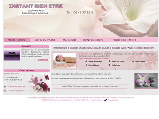 Aperçu visuel du site http://www.estheticienne-domicile-narbonne.com/