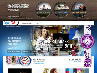 Aperçu visuel du site http://www.flikflak.com