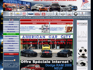 Aperçu visuel du site http://www.americancarcity.fr/