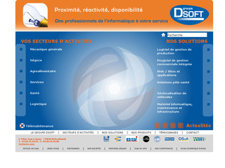 Aperçu visuel du site http://www.dsoft.fr/