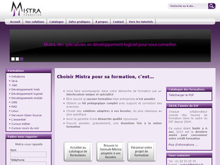 Aperçu visuel du site http://www.mistra.fr