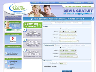 Aperçu visuel du site http://www.labonnemutuelle.fr/