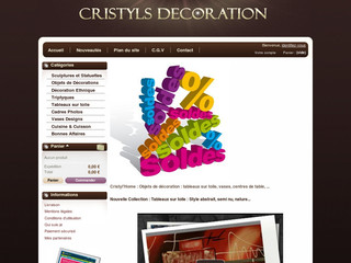 Aperçu visuel du site http://www.cristyls-decoration.com