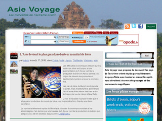 Aperçu visuel du site http://www.asievoyage.net