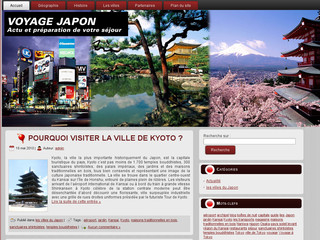 Aperçu visuel du site http://www.japon-voyage.com