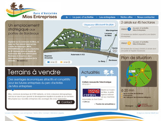 Aperçu visuel du site http://www.parc-mios-entreprises.com