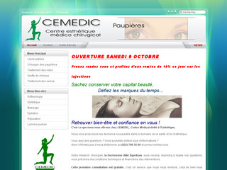 Aperçu visuel du site http://www.cemedic.ch