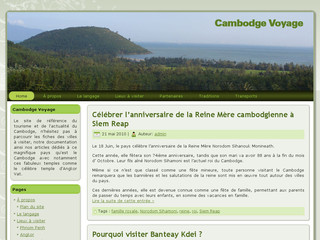Aperçu visuel du site http://www.cambodge-voyage.com/