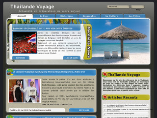 Aperçu visuel du site http://www.thailande-voyage.net