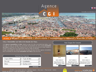 Aperçu visuel du site http://www.cgi-immobilier-sete.com