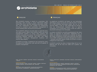 Aperçu visuel du site http://www.archidata.com/fr/index.htm
