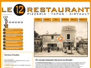 Aperçu visuel du site http://www.le12restaurant.fr/