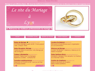 Aperçu visuel du site http://www.mariages-lyon.com
