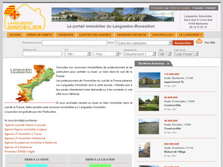 Aperçu visuel du site http://www.languedoc-immobilier.com