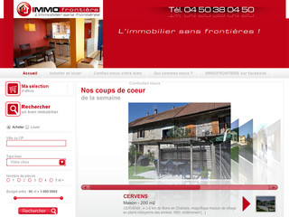 Aperçu visuel du site http://www.immofrontiere.com/