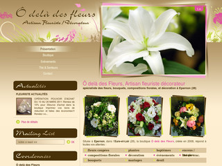 Aperçu visuel du site http://www.o-dela-des-fleurs.com/