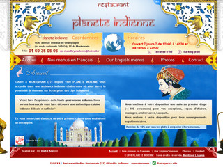 Aperçu visuel du site http://www.planete-indienne.com