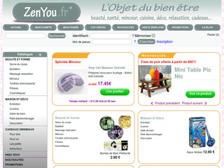 Aperçu visuel du site http://www.zenyou.fr/