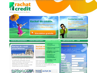 Aperçu visuel du site http://www.rachat-d-credit.com