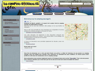 Aperçu visuel du site http://le-camping-sauvage.fr/